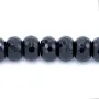 Agate Noire Rondelle Facette