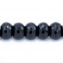 Agate Noire Rondelle Facette