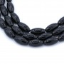 Onyx noir, tonnelet, 10x20mm x 40cm