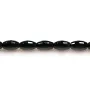 Agate noir tonnelet facetté 4x6mm x 40cm