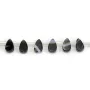 Onyx noir, goutte plate 5x8mm x 40cm