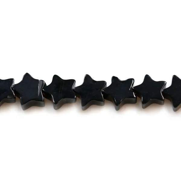 Agate noir étoile 6mm x 40cm