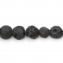 Lave stone round 4mm x 40cm
