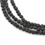 Lave stone round 4mm x 40cm