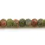 Jaspe unakite, en forme de rondelle 2x3mm x 39cm
