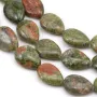 Unakite jasper tube 4x13mm x 40cm