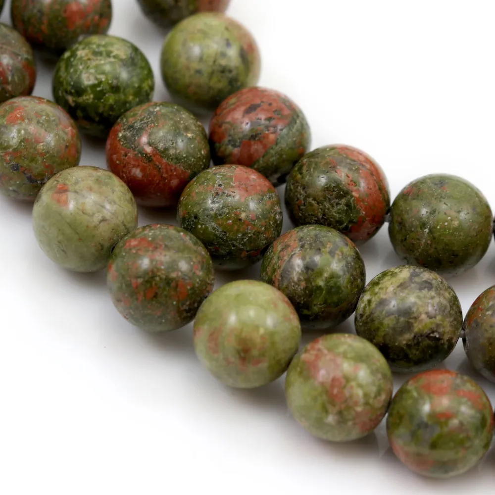 Jaspe unakite ronde 8mm x 40cm