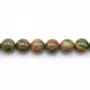 Jaspe unakite ronde 12mm x 40cm