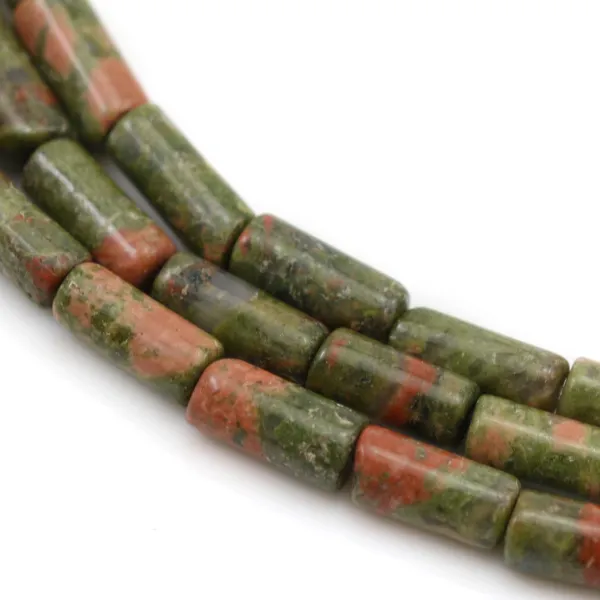 Unakite tube 4x8mm x 40cm