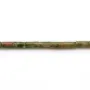 Unakite, en forme de tube, et de taille 2x4mm x 40cm
