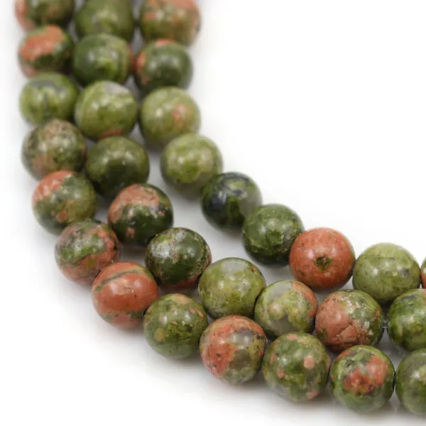 Jaspe unakite ronde 6mm x 39cm