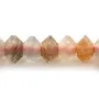 Pierre de lune multicolor rondelle boulier facette 2x3mm sur fil 39cm