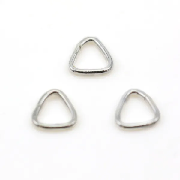 Anneaux fermés triangulaires en argent 925 6.5x0.8mm x 10pcs