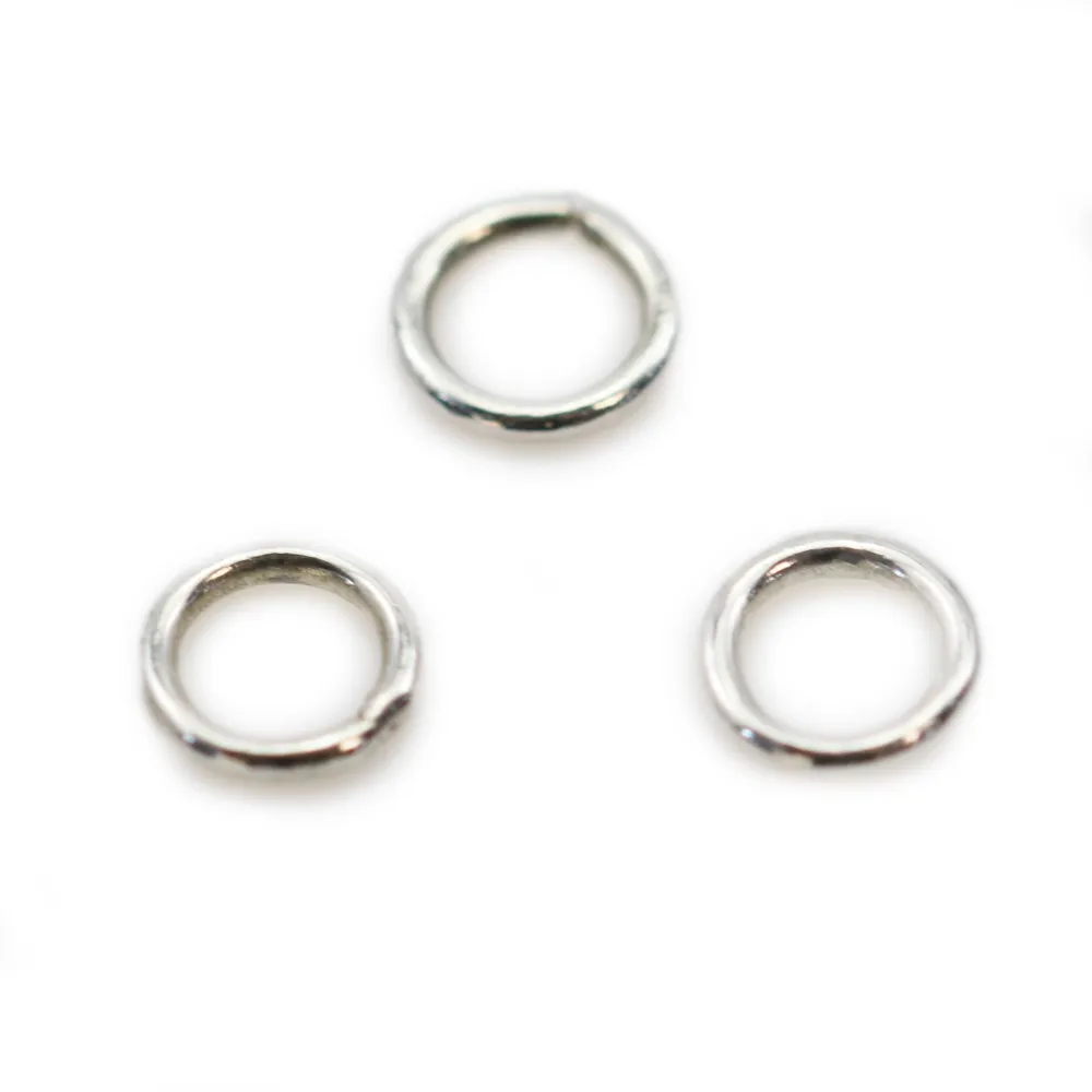 Anneaux ronds fermés en argent 925 4x0,6mm x 20pcs