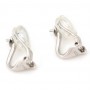 Clip d'oreille silicone pour perles semi-percé coupelle 5mm x 2pcs