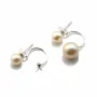 Clous d'oreilles en argent 925 4.10mm pour perle semi-percé  x 2pcs