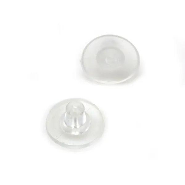 Ear clutches, silicone 10x10mm x 50pcs