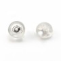 Poussoirs en argent 925 et silicone 5mm x 8pcs