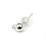 Ear clutches, 925 Sterling Silver and silicone 5mm x 8pcs 