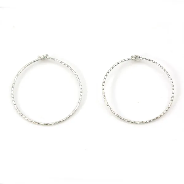 Créoles en argent 925 20x1mm x 4pcs