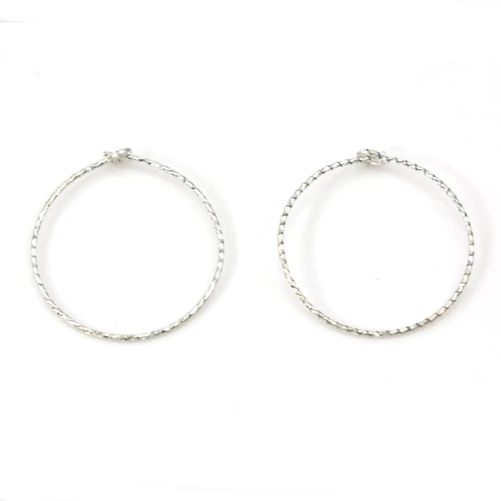 Créoles en argent 925 20x1mm x 4pcs