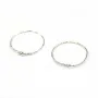 Créoles en argent 925 20x1mm x 4pcs