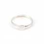 925 silver adjustable ring with  6mm round base x 1pc