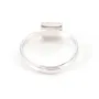 Monture de bague réglable support carré de 8mm en argent 925 x 1pc