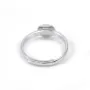 925 silver adjustable ring mounting with a 7.5x7.8mm round base x 1pc