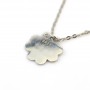 Breloque double trous fleur à graver 13.5mm x1