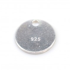 925 sterling silver round medal charm to engrave 12mm x 1pc 