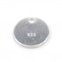 Breloque médaille à graver en argent 925 12mm x 1pc
