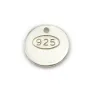 Tag "silver" en argent 925 7mm x 5pcs