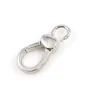 Rhodium 925 silver hook clasp 9x21mm x 1pc
