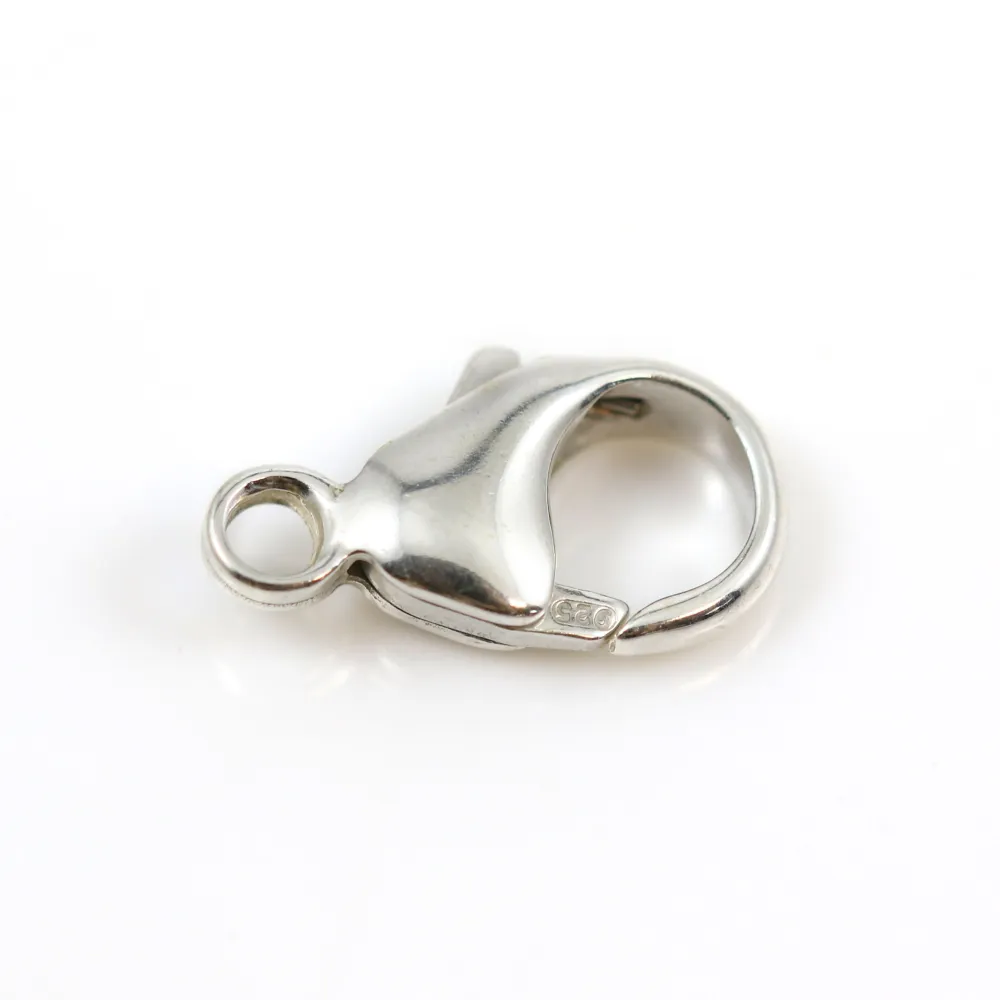 Fermoir mousqueton 9x16mm en argent 925 x 1pc