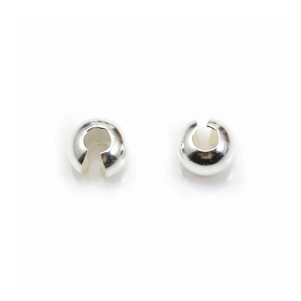 Caches noeuds argent  5.5mm x 6pcs