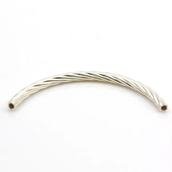 Tube torsade, argent 925 53.5mm x 1pc