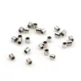 Rhodium 925 silver crimp tubes 1.5x1.5mm x 50pcs