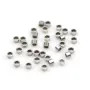 Rhodium 925 silver crimp tubes 1x1.5mm x 30pcs