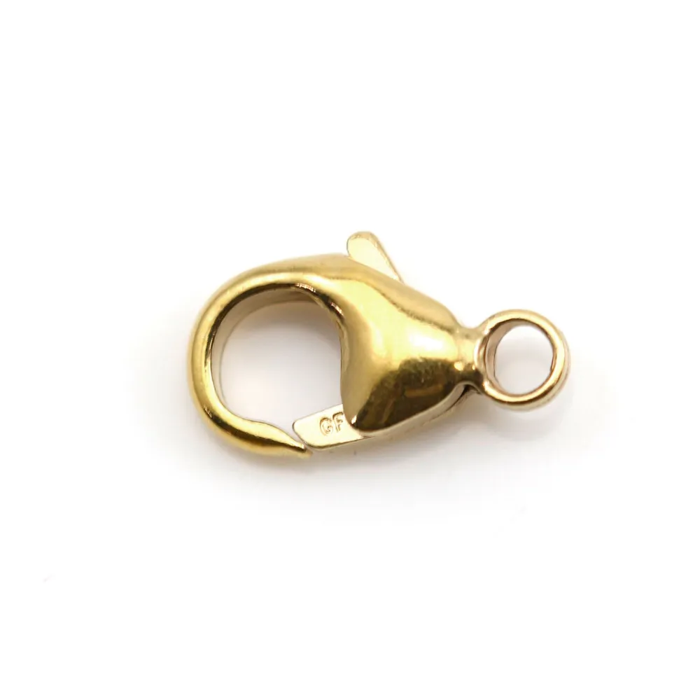 Fermoir mousqueton en gold filled 14 carats 6x11.5mm x 1pc