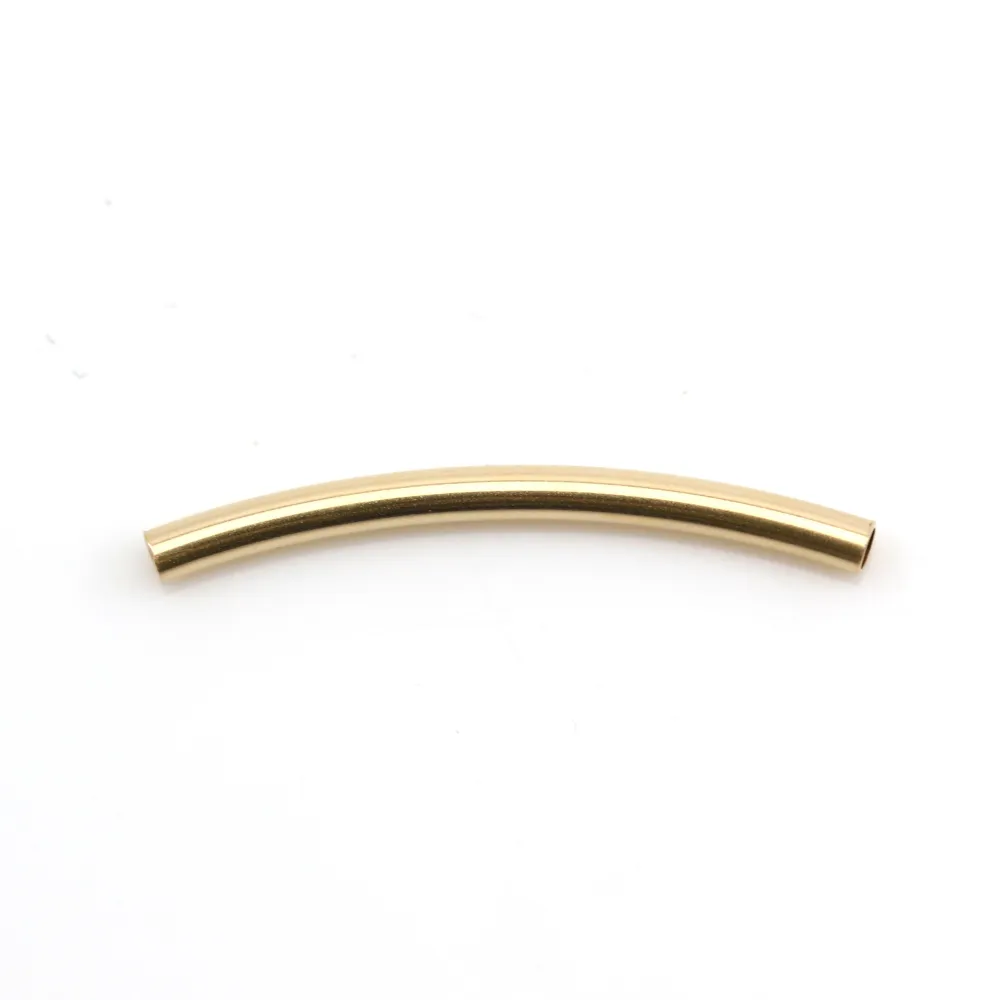 Tube incurcé 20x1.5mm Gold Filled 14 carats x 2pcs