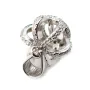 Bélière couronne 20mm  en argent 925 rhodié pour perle semi-percée  x 1pc
