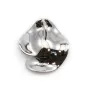 Rhodium 925 silver pendant-holder flower for half-drilled pearls  x 1pc