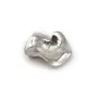 Rhodium 925 silver pendant-holder flower for half-drilled pearls  x 1pc