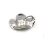 Rhodium 925 silver pendant-holder flower for half-drilled pearls  x 1pc