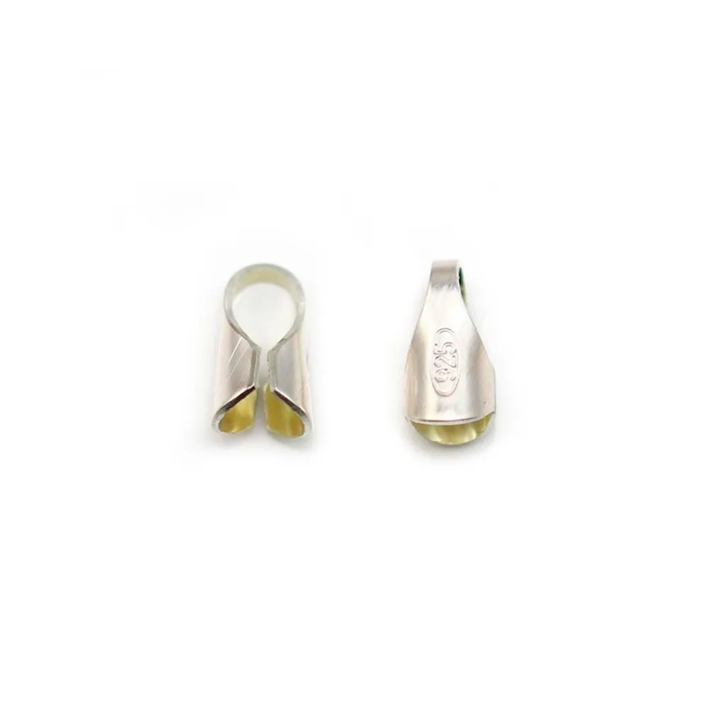 Tip in 925 silver, used for cord, 2mm x 10pcs