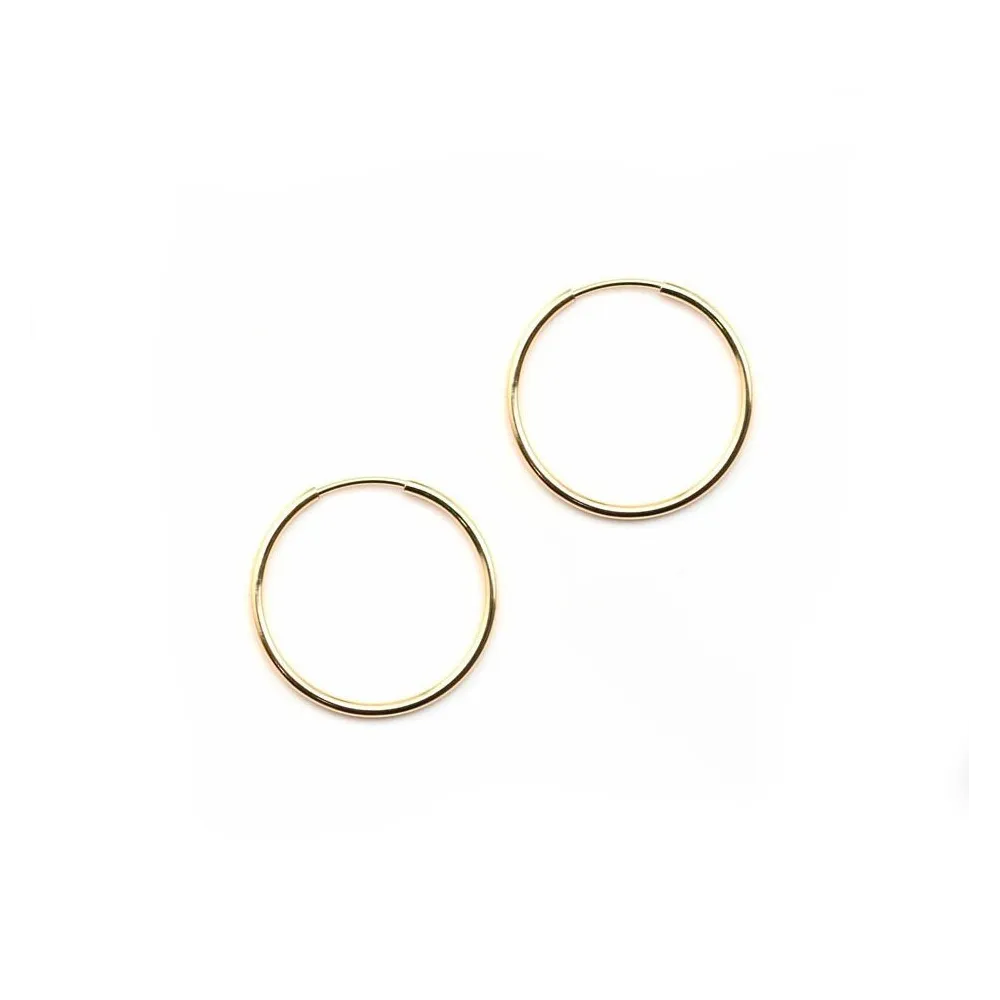 14k gold filled hoop earrings to decorate 1.25x20mm x 2pcs