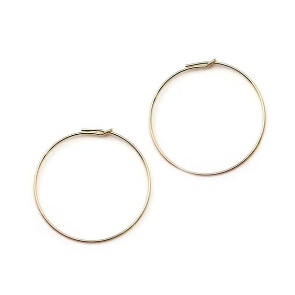 Créoles à décorer en gold filled 14 carats 0.7x45mm x 2pcs