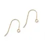 Crochets d'oreilles guillochés en gold filled 14 carat 0.76x20mm x 2pcs