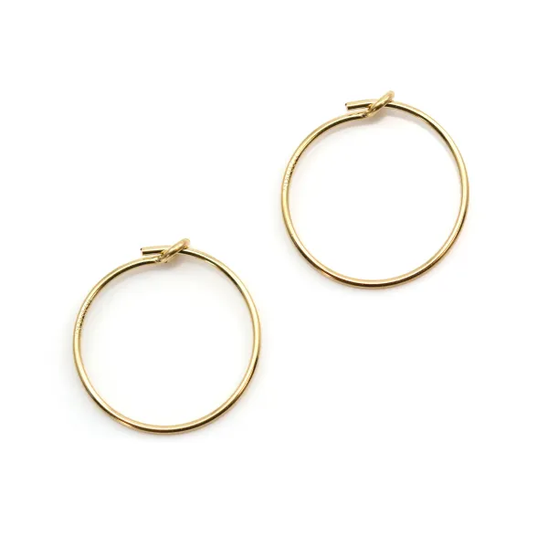 Créoles à décorer en gold filled 14 carats 15x0.7mm x 2pcs